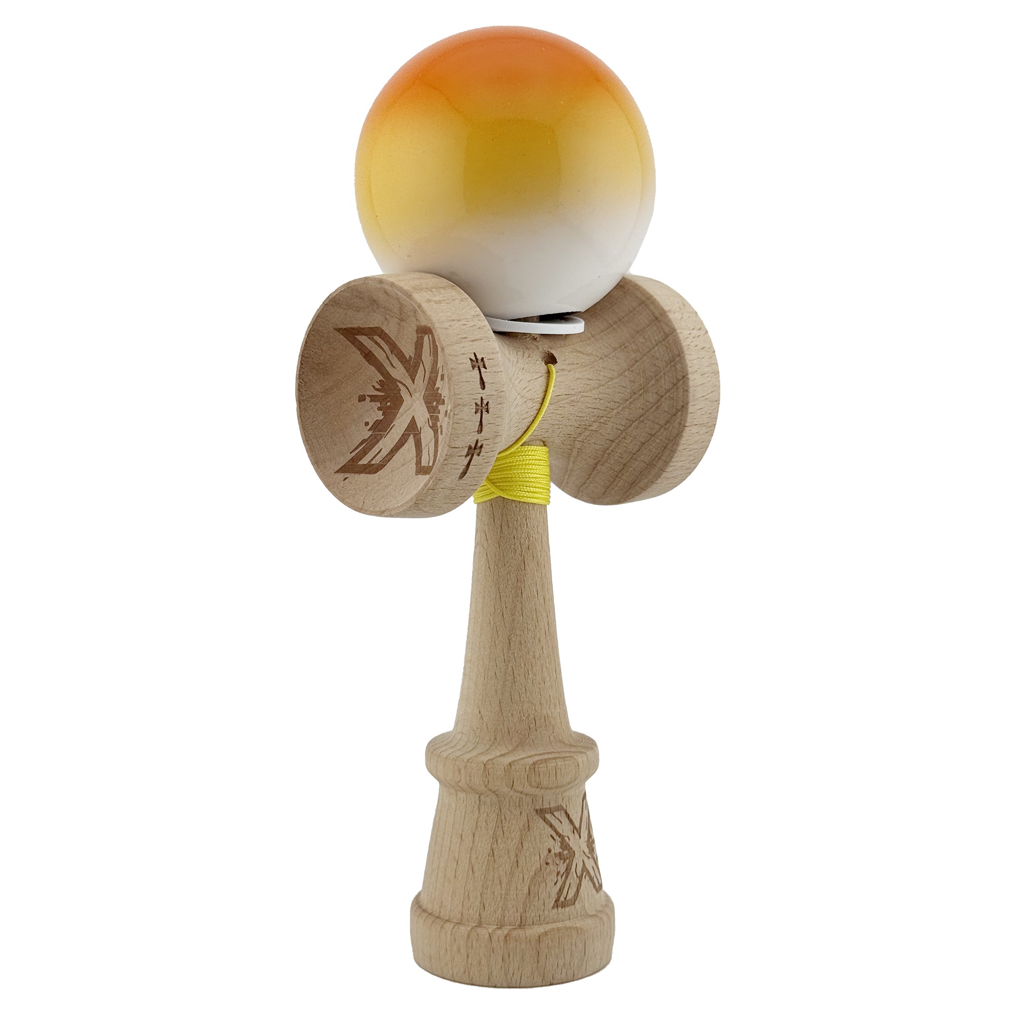 kendama-x-originala-profesionala-flippy-super-sticky-cu-cupe-mari-king-size-v3-gaura-in-baza-rulment-main-69562a047ec7f Kendama X Originala, Profesionala, Flippy, Super Sticky cu Cupe Mari KING SIZE V3, Gaura in Baza, Rulment Metalic, din lemn 18 cm, Ata 62/65 cm, Gradient Portocaliu/Galben/Alb - Image 1
